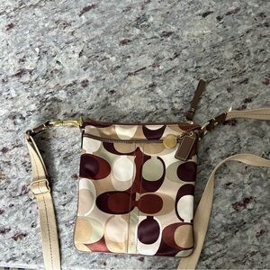 Coach Scarf Print Swingpack or Messenger Crossbody Bag